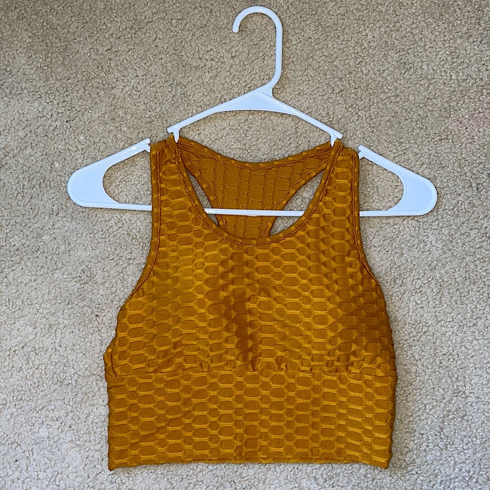 Orange Athletic Crop Top
